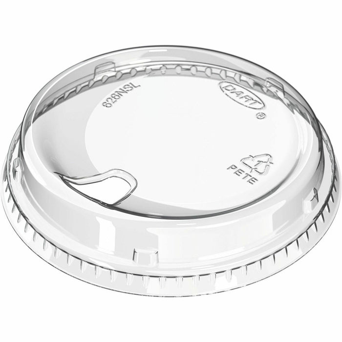 Dart 12-24 oz PET Strawless Lid - Clear