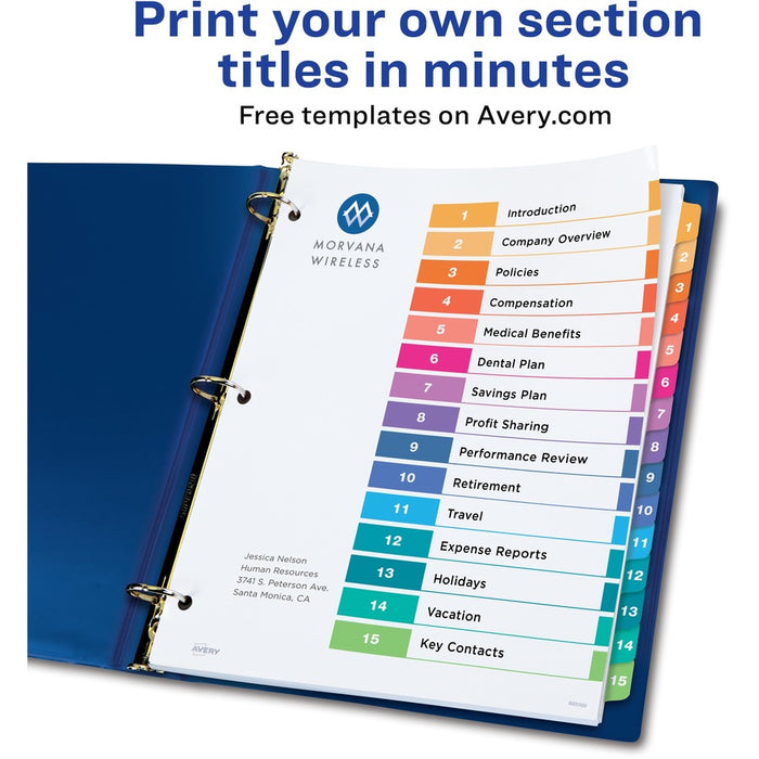 Avery® Ready Index Custom TOC Binder Dividers