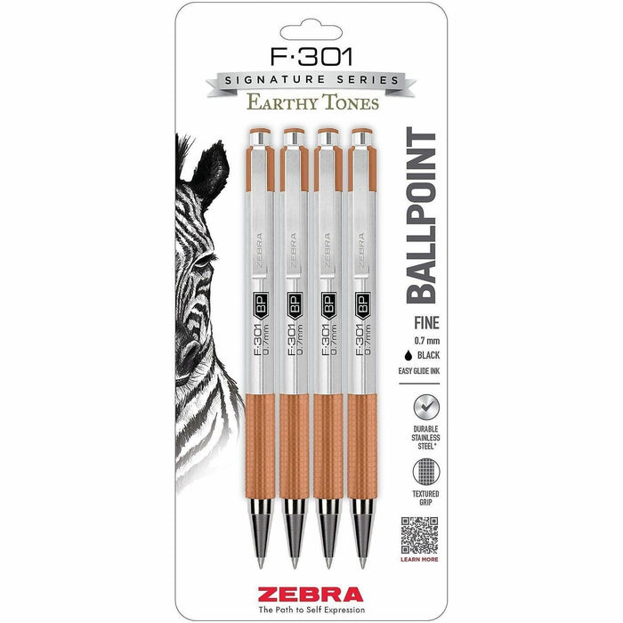 Zebra Pen F-301 EarthyTones Retractable Ballpoint Pens