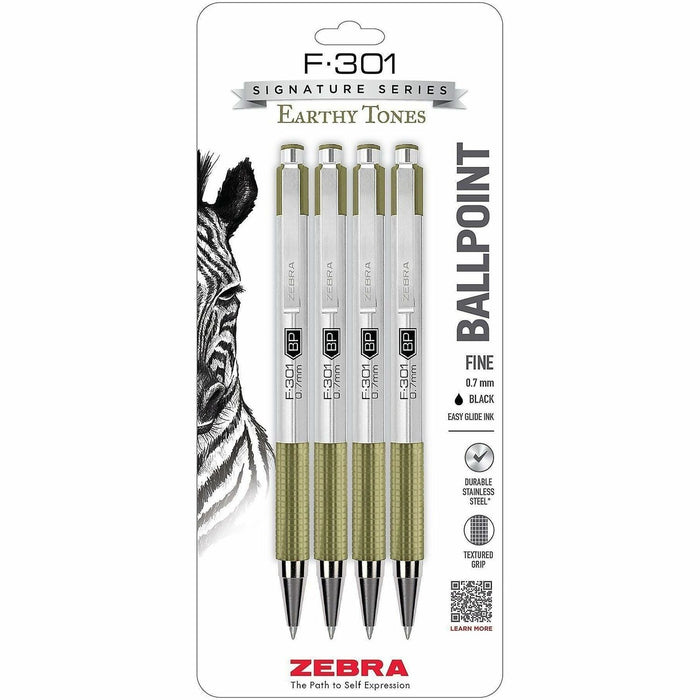 Zebra Pen F-301 EarthyTones Retractable Ballpoint Pens
