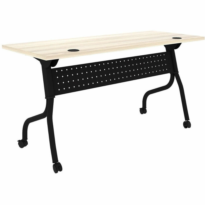Lorell Modern Elm/Black Flip-Up Training Tables