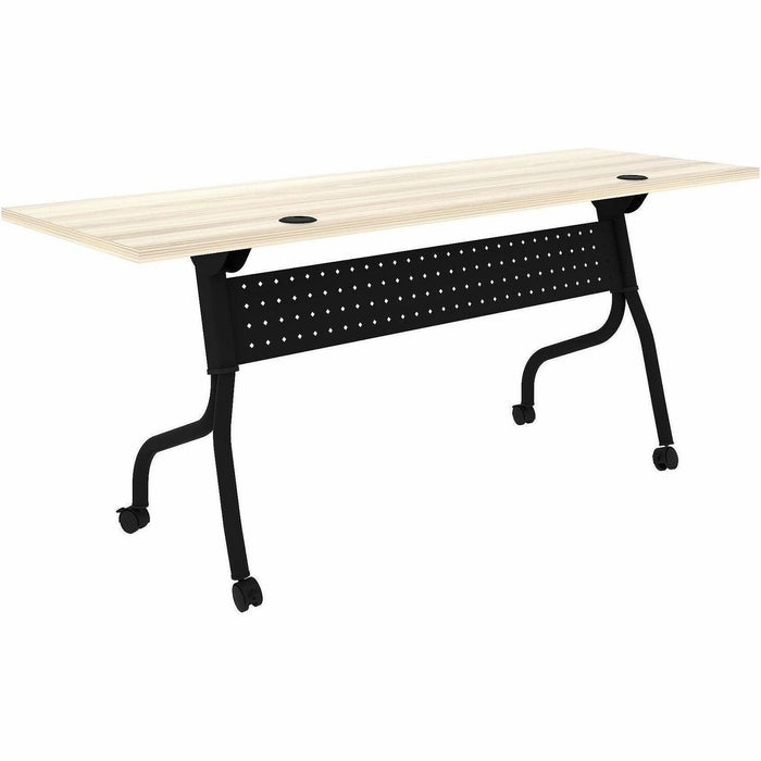 Lorell Modern Elm/Black Flip-Up Training Tables