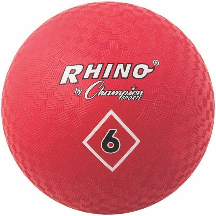 Champion Sports Playground Ball, Red, 6" D