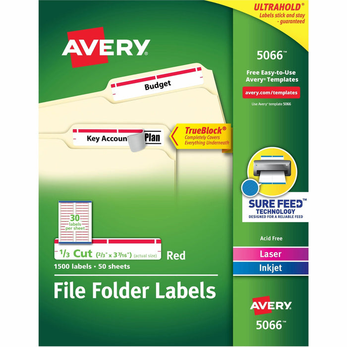 Avery® TrueBlock File Folder Labels