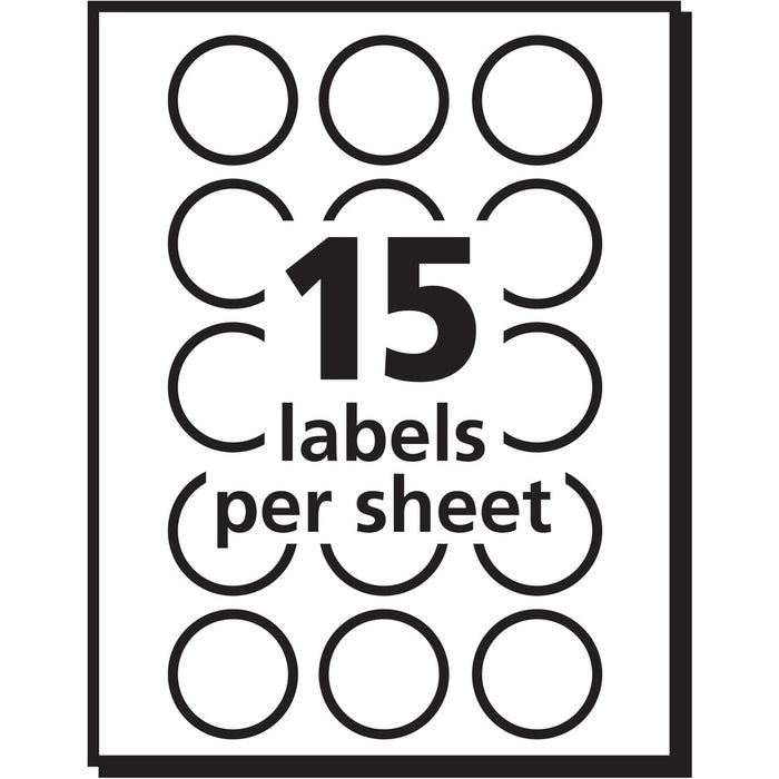 Avery® Mailing Seals, Permanent, 1" Diameter, 600 Labels (5247)