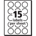 Avery® Mailing Seals, Permanent, 1" Diameter, 600 Labels (5247)