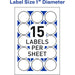 Avery® Mailing Seals, Permanent, 1" Diameter, 600 Labels (5247)