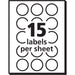 Avery® Avery Printable Mailing Seals, Clear, 1" Diameter, 480 Labels (5248)