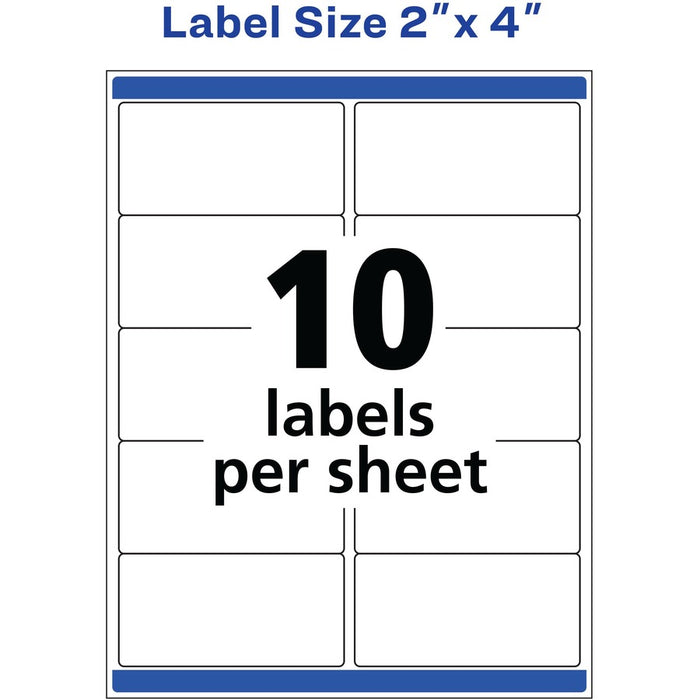 Avery® 2" x 4" Labels, Ultrahold, 500 Labels (95523)