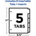 Avery® Big Tab Insertable Dividers - Reinforced Gold Edge