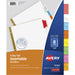 Avery® Big Tab Insertable Dividers - Reinforced Gold Edge