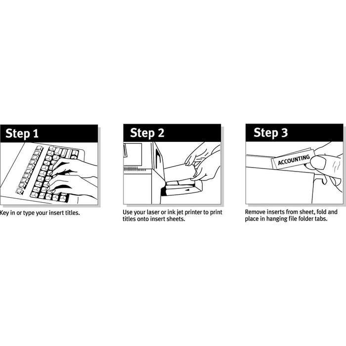 Avery® Printable Tab Inserts for Hanging File Folders