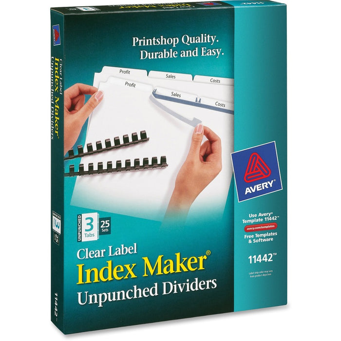 Avery® Print & Apply Label Unpunched Dividers - Index Maker Easy Apply Label Strip