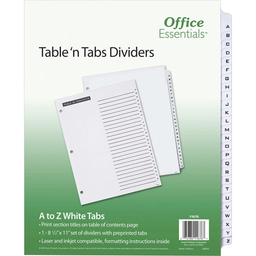 Avery® A-Z Table 'N Tabs Dividers