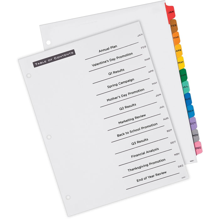 Avery® Table 'N Tab Monthly Divider Set