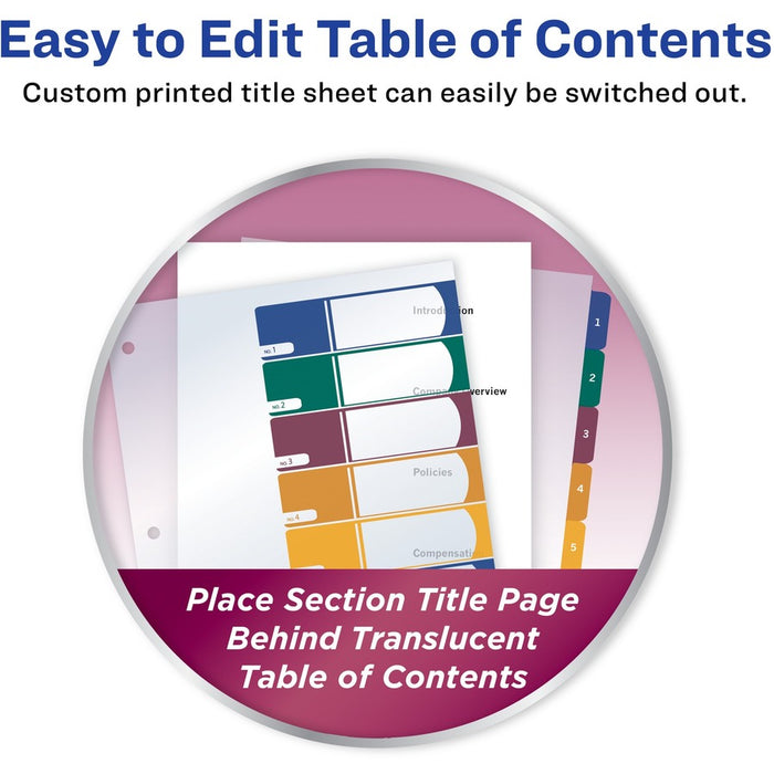 Avery® Ready Index Customizable TOC Binder Dividers