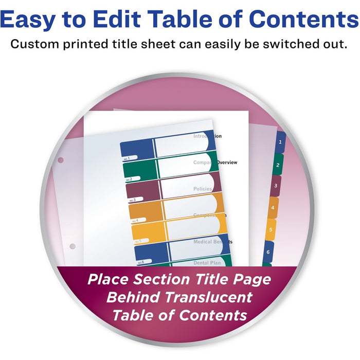 Avery® Ready Index Customizable TOC Binder Dividers