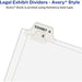 Avery® Individual Legal Exhibit Dividers - Avery Style - Unpunched