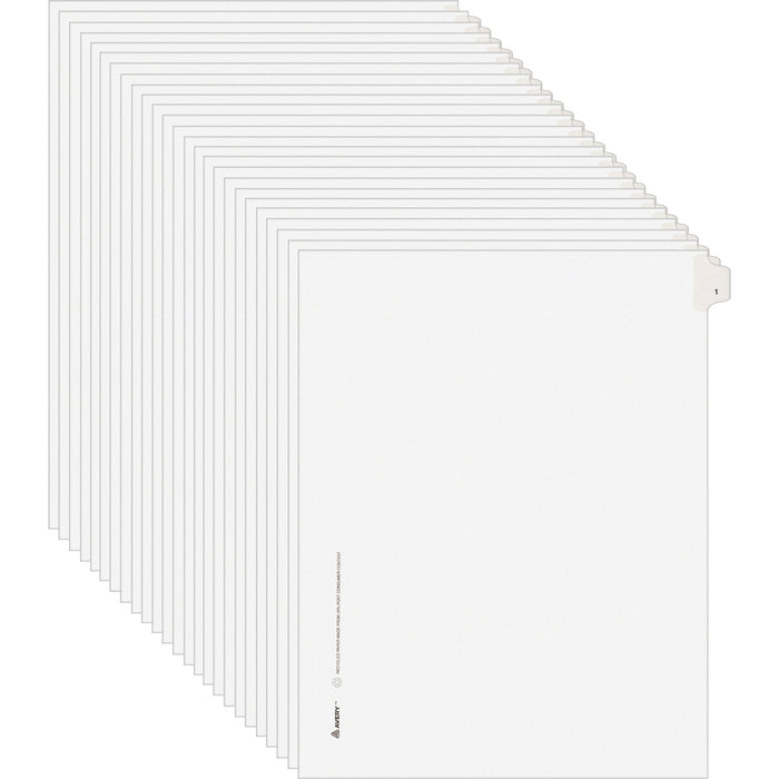 Avery® Individual Legal Exhibit Dividers - Avery Style - Unpunched