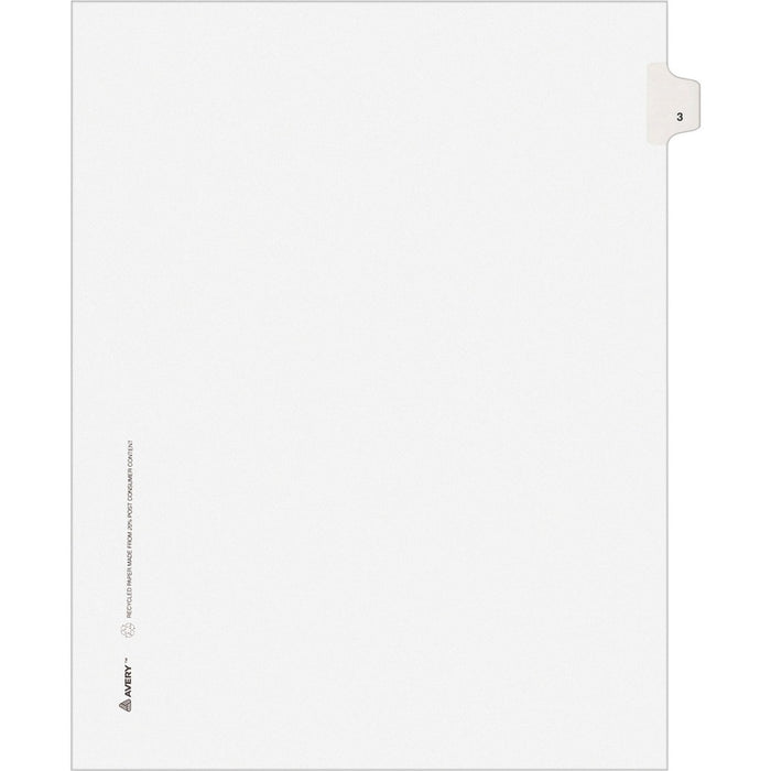 Avery® Individual Legal Exhibit Dividers - Avery Style - Unpunched