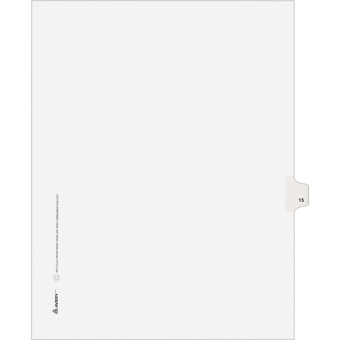 Avery® Individual Legal Exhibit Dividers - Avery Style - Unpunched