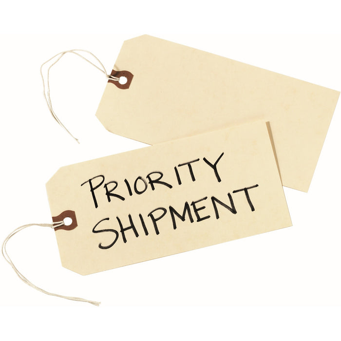 Avery&reg; Shipping Tags, Manila, Strung, 6-1/4" x 3-1/8" , 1,000 Tags (12508)