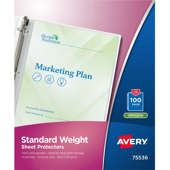 Avery® Standard Weight Sheet Protectors