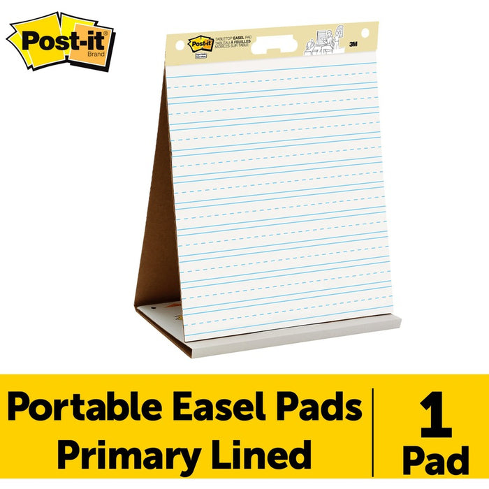 Post-it® Tabletop Easel Pad with Primary Lines