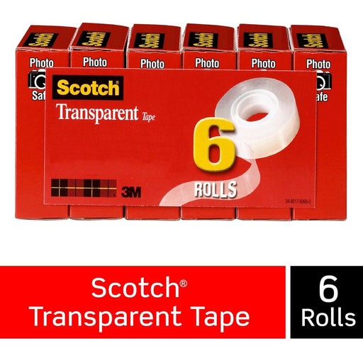 Scotch Transparent Tape - 3/4"W