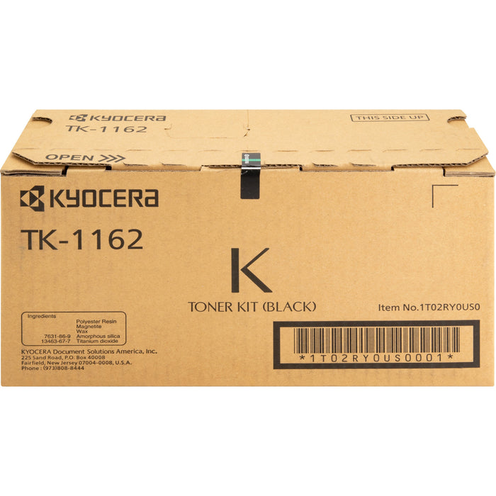 Kyocera TK-1162 Original Laser Toner Cartridge - Black - 1 Each