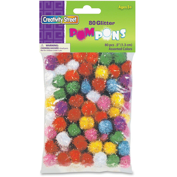 Creativity Street 1/2" Glitter PomPons