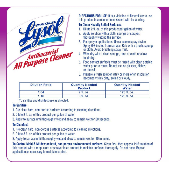 Professional Lysol Antibacterial All Purpose Cleaner