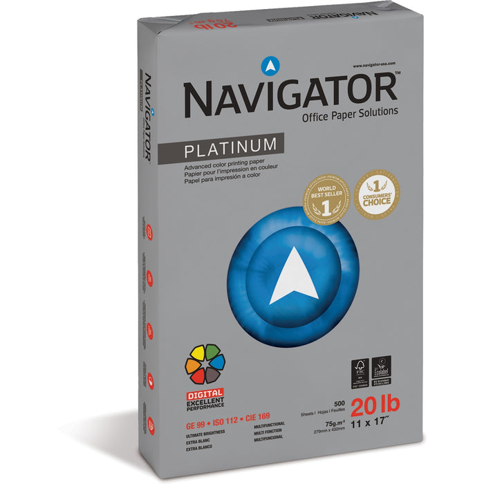 Navigator Platinum Superior Productivity Multipurpose Paper - Silky Touch - White