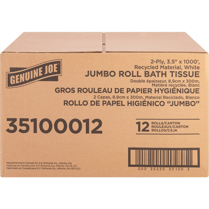 Genuine Joe Jumbo Jr Dispenser Bath Tissue Roll