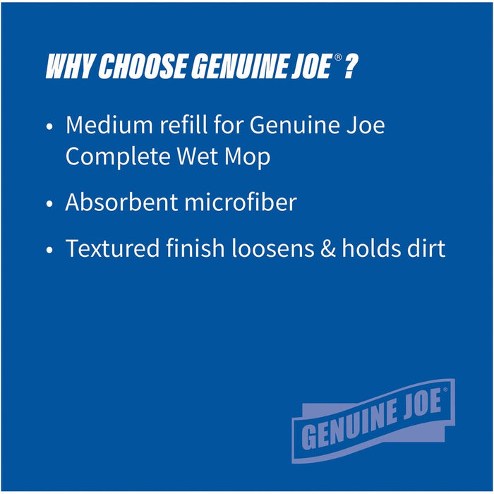 Genuine Joe Microfiber Wet Mophead Refill