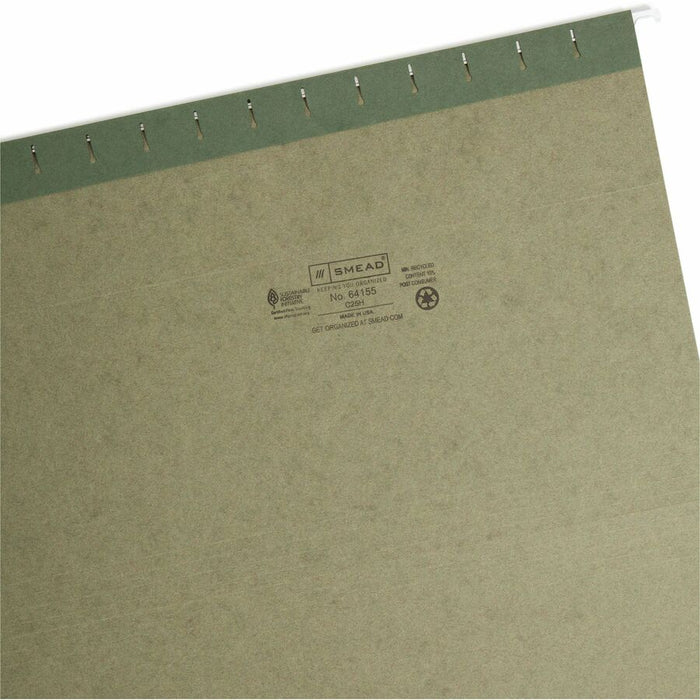 Smead 1/5 Tab Cut Legal Recycled Hanging Folder