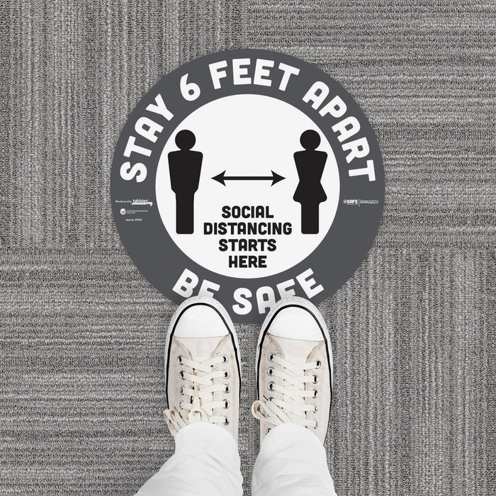 Tabbies BeSafe STAY 6 FEET APART Floor Decals