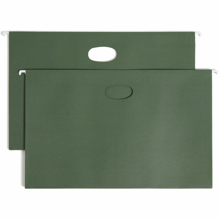 Smead Hanging File Pockets, 3-1/2 Inch Expansion, Legal Size, Standard Green, 10 Per Box (64320)