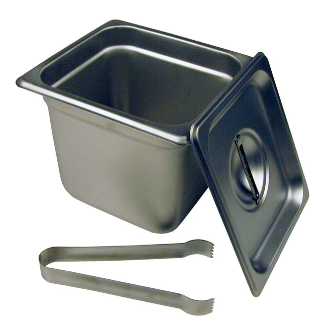 4" Steam Pan/Lid/Tong Set