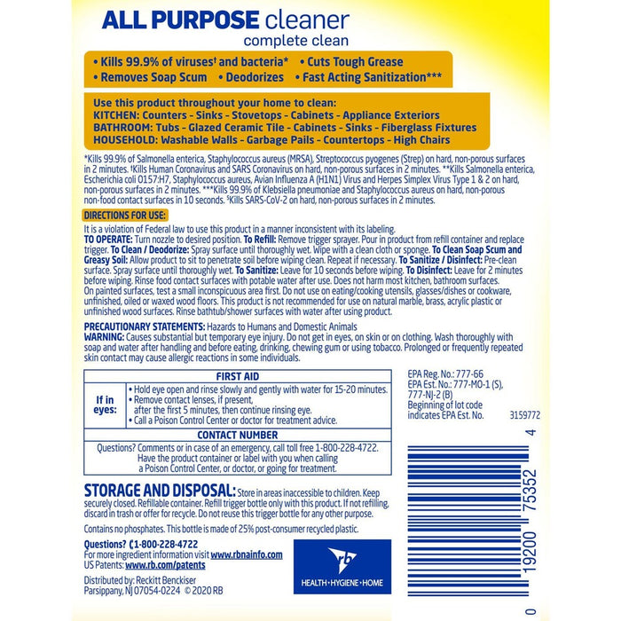 Lysol Lemon All Purpose Cleaner