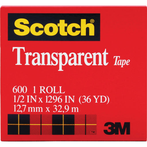 Scotch Transparent Tape - 1/2"W