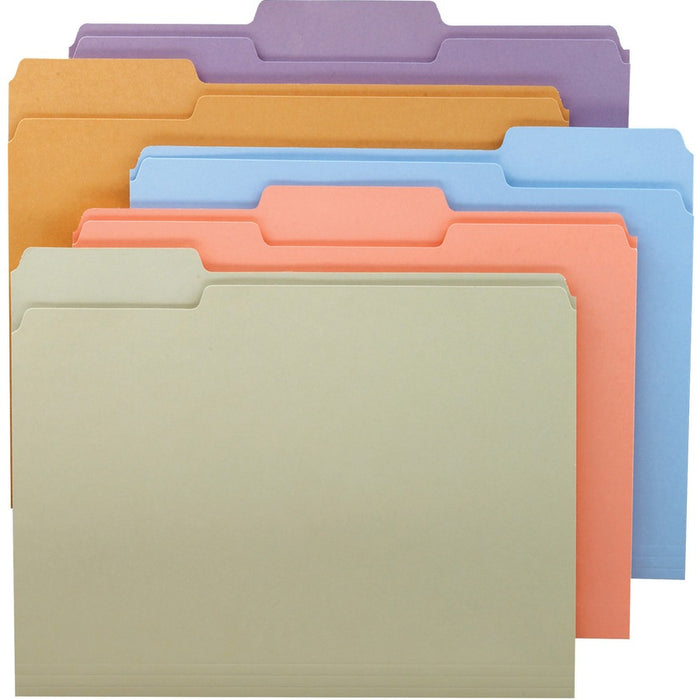 Smead Colored 1/3 Tab Cut Letter Recycled Top Tab File Folder