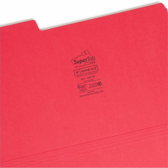 Smead SuperTab 1/3 Tab Cut Legal Recycled Top Tab File Folder