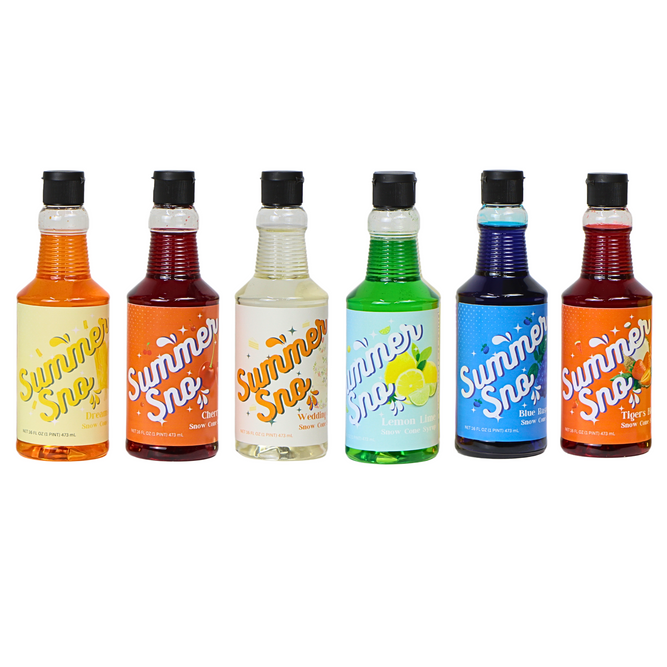 Summer Sno Syrup (PINTs) Cherry, Blue Raspberry, Pina Colada,