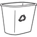 Rubbermaid Commercial 13 QT Standard Deskside Recycling Wastebaskets