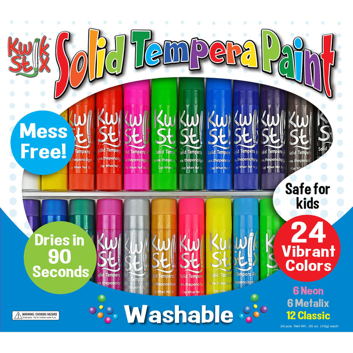 The Pencil Grip Tempera Paint 24-color Mess Free Set