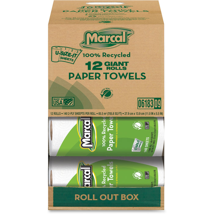 Marcal Giant Paper Towel in a Roll Out Carton