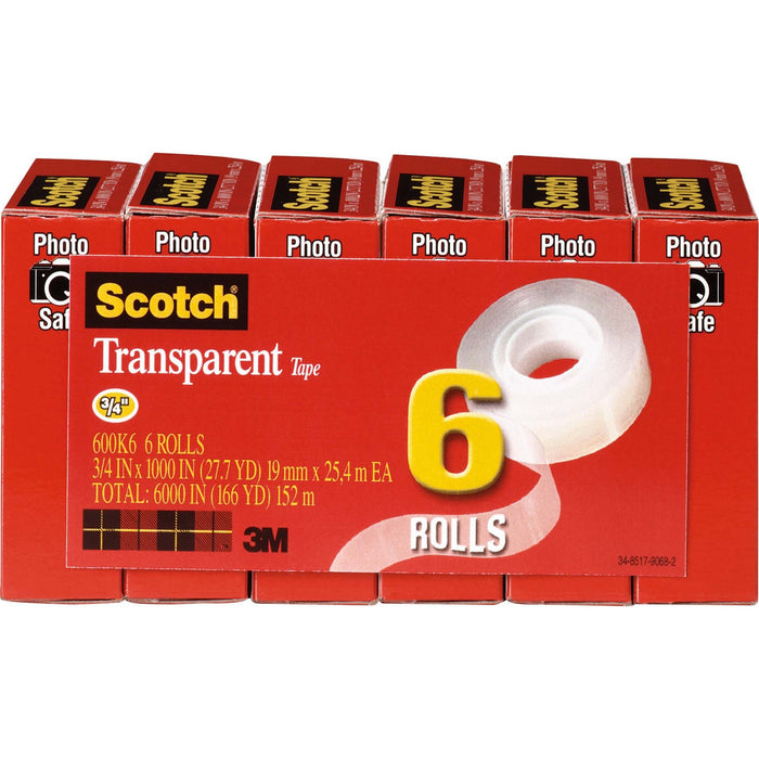 Scotch Transparent Tape - 3/4"W