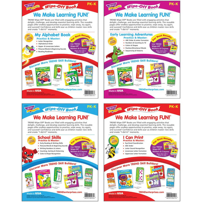 Trend Wipe-off Book Learning Fun Book Set Printed Book