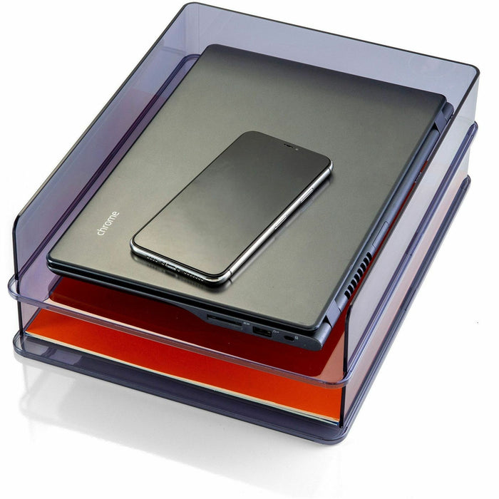 Officemate Stackable Letter Trays, Made from Recycled Bottles, 2PK